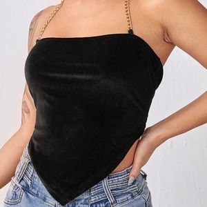 Black crop top brand new